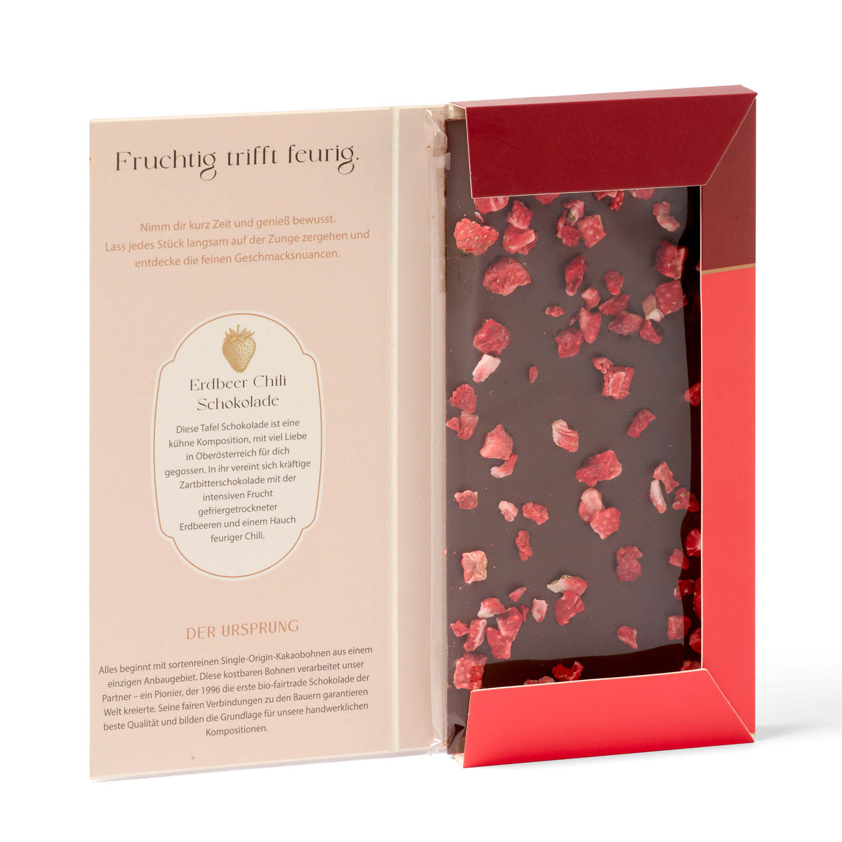 Bio-Erdbeer-Chili-Schokolade