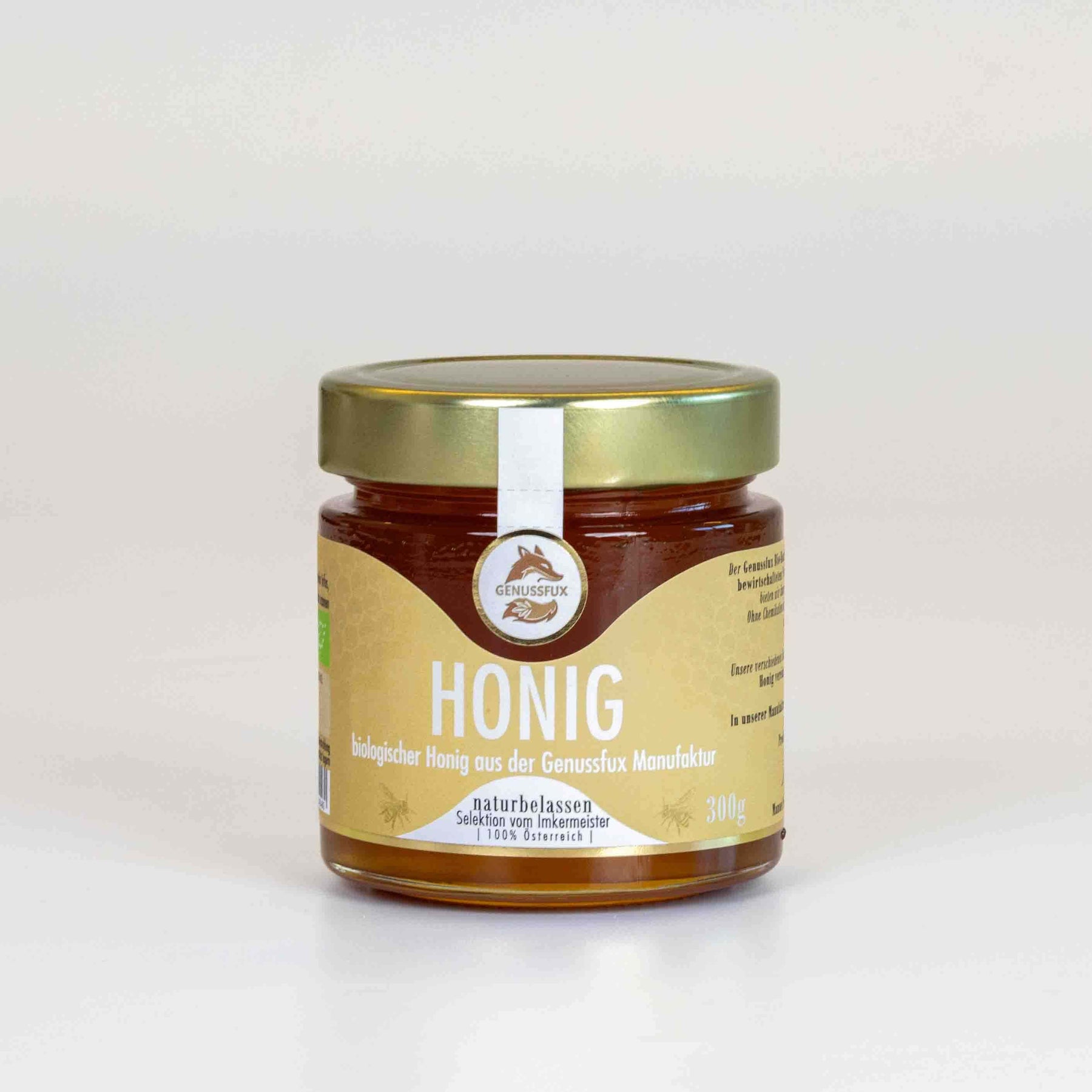 Bio-Honig aus der Genussfux Imkerei im Almtal (300 g), naturbelassen, 100 % Österreich – im Glas