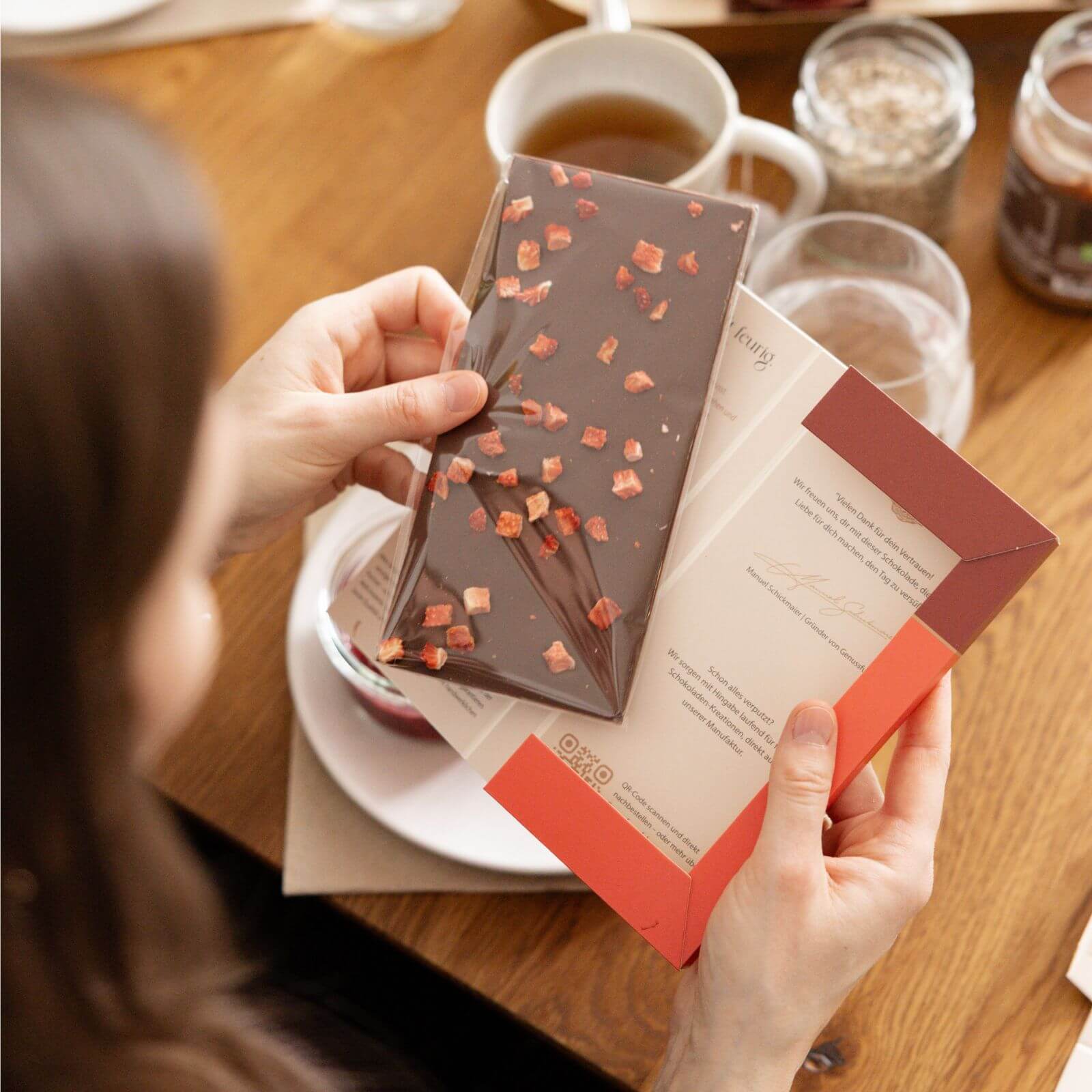 Bio-Erdbeer-Chili-Schokolade