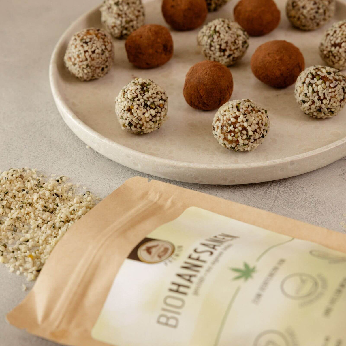 Bio-Hanfsamen geschält