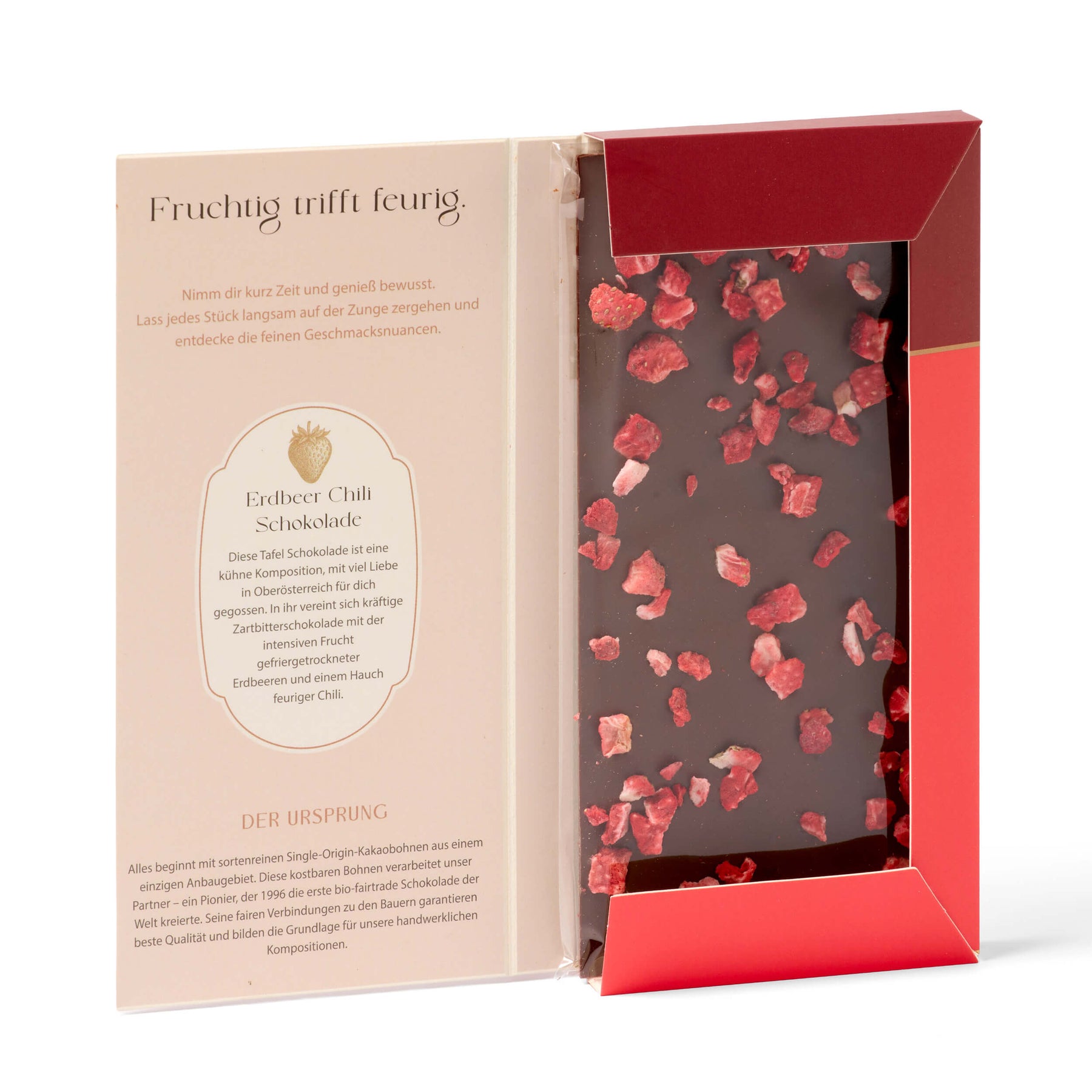 Bio-Erdbeer-Chili-Schokolade